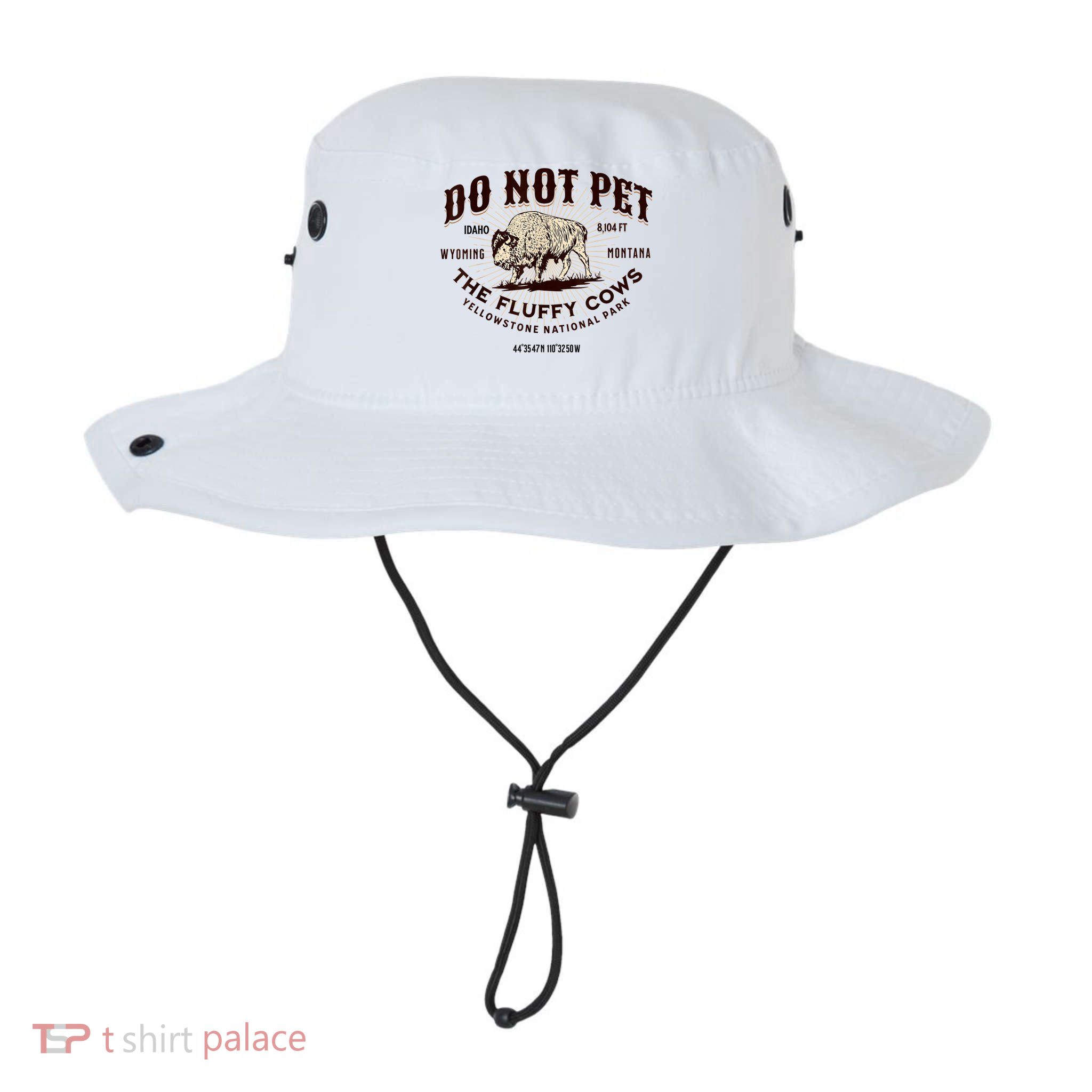 Do Not Pet The Fluffy Cows Bison Yellowstonê National Park Bucket Hat