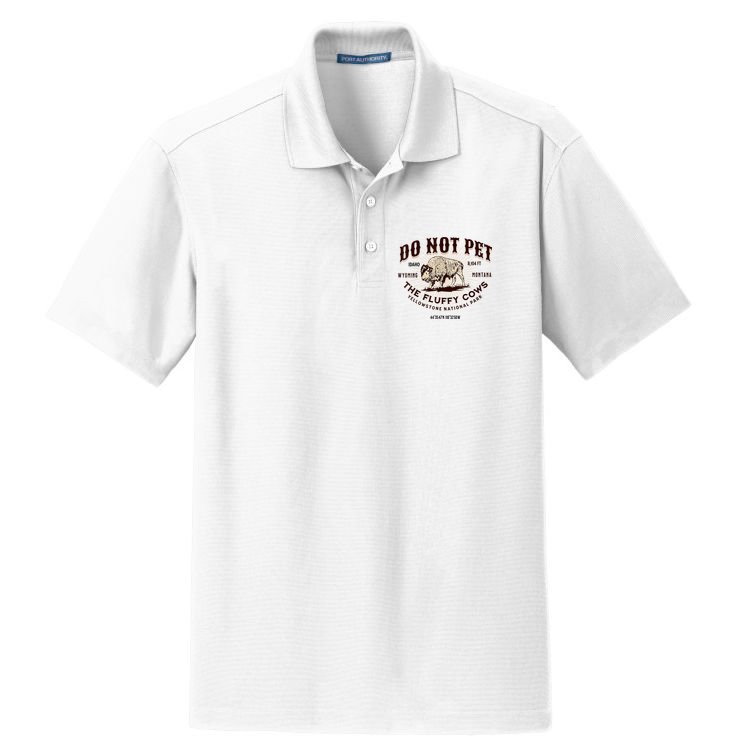 Do Not Pet The Fluffy Cows Bison Yellowstonê National Park Dry Zone Grid Polo