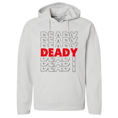 Deady New Parents Halloween Costume For Dad Gift Performance Fleece Hoodie