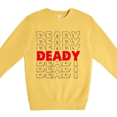 Deady New Parents Halloween Costume For Dad Gift Premium Crewneck Sweatshirt