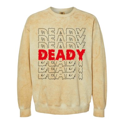 Deady New Parents Halloween Costume For Dad Gift Colorblast Crewneck Sweatshirt