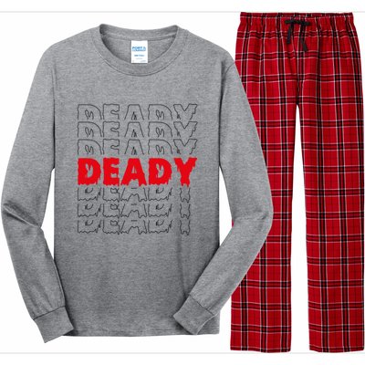 Deady New Parents Halloween Costume For Dad Gift Long Sleeve Pajama Set