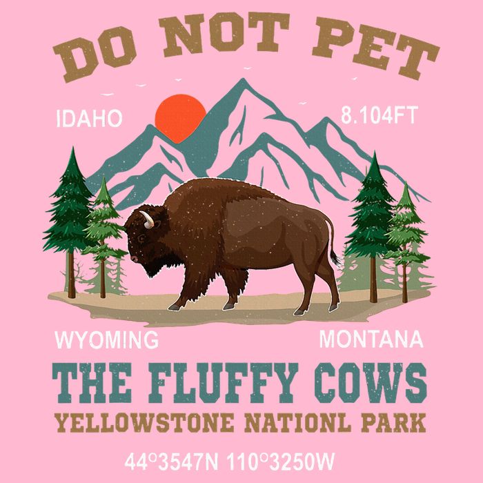 Do Not Pet The Fluffy Cows Bison Yellowstone National Park Visor