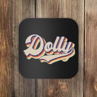 Dolly Name Personalized Vintage Retro Gift Coaster