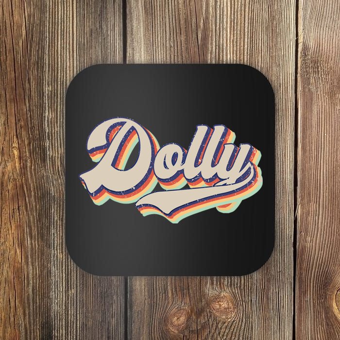 Dolly Name Personalized Vintage Retro Gift Coaster