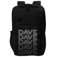 Dave Name Personalized Retro First Last Name Impact Tech Backpack