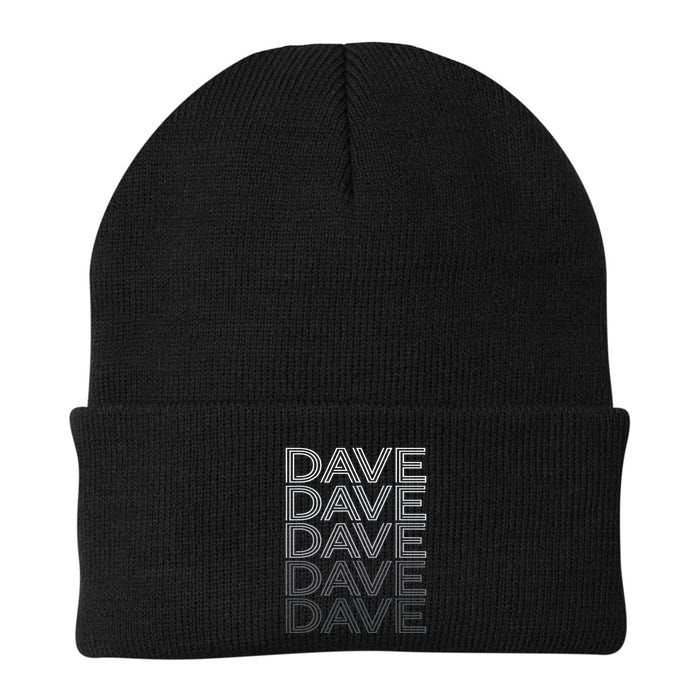 Dave Name Personalized Retro First Last Name Knit Cap Winter Beanie