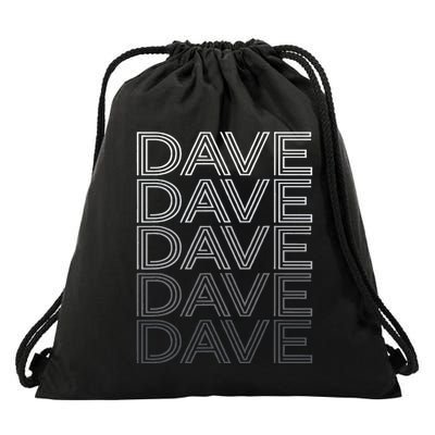 Dave Name Personalized Retro First Last Name Drawstring Bag