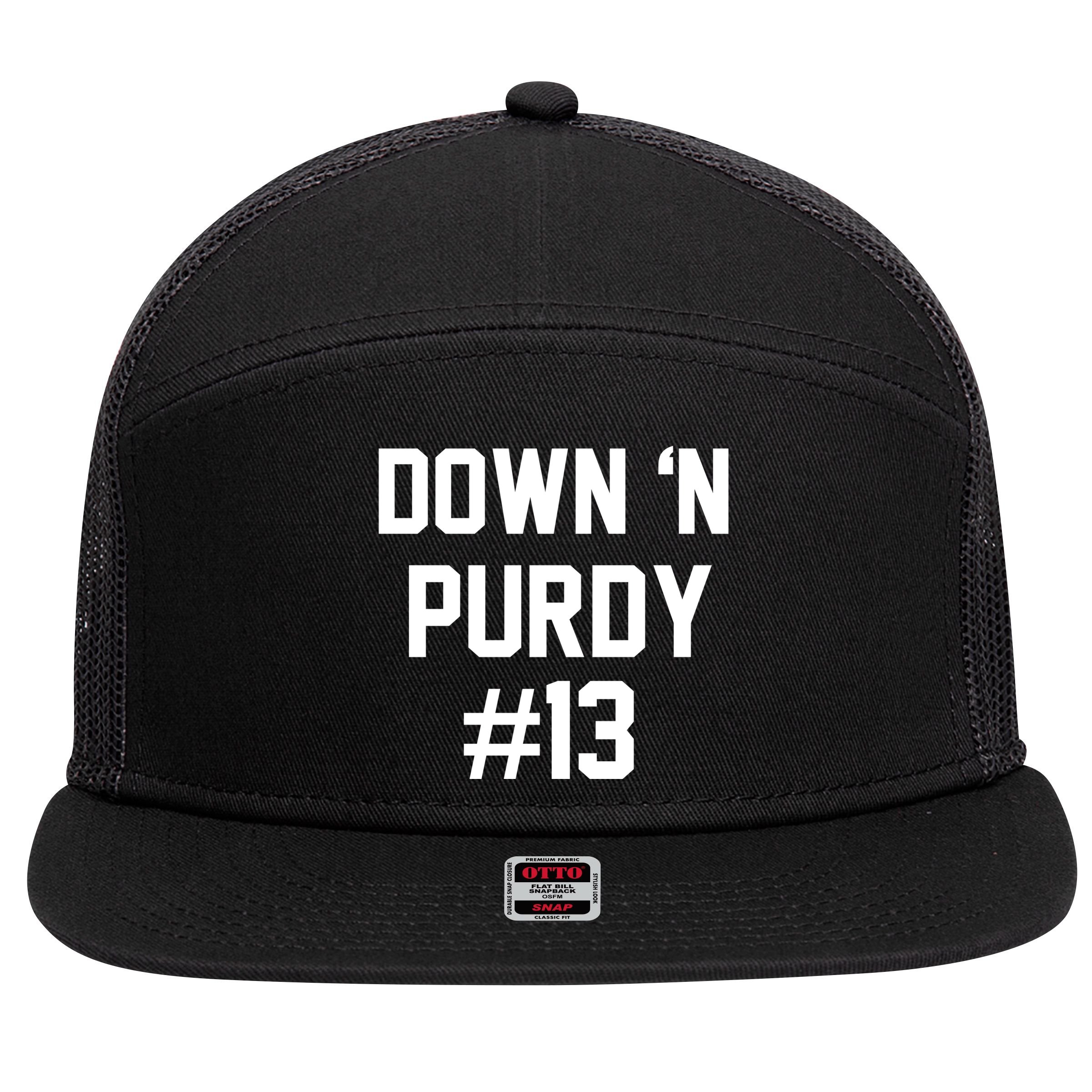 Down 'N Purdy #13 7 Panel Mesh Trucker Snapback Hat