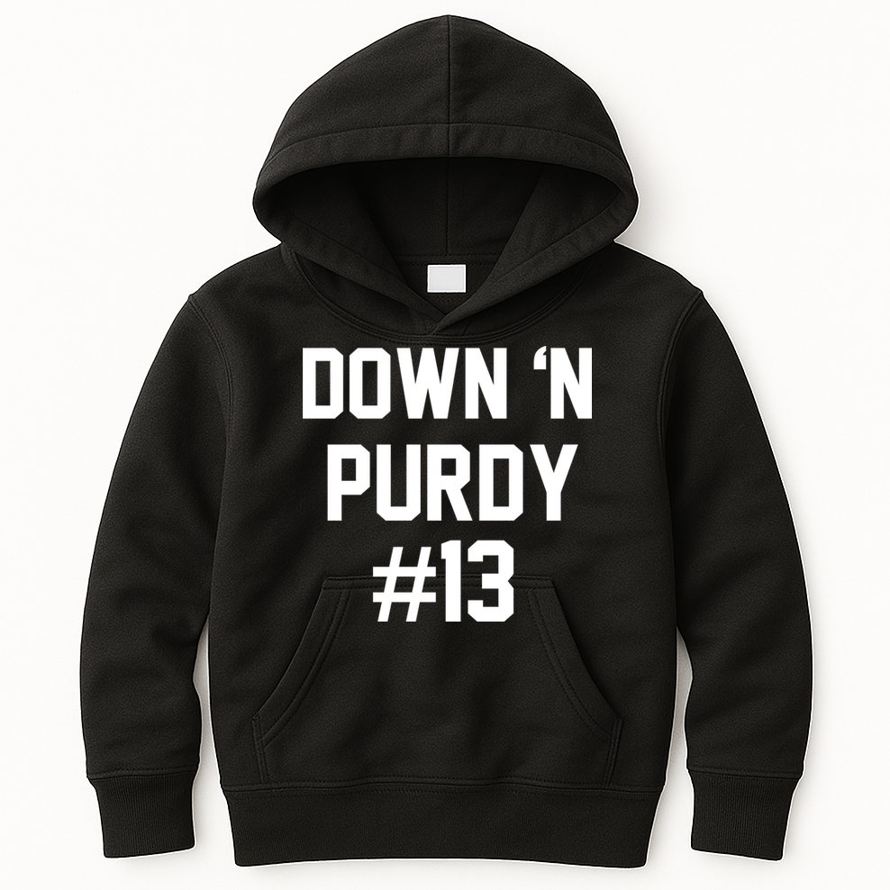 Down 'N Purdy #13 Kids Hoodie