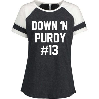 Down 'N Purdy #13 Enza Ladies Jersey Colorblock Tee