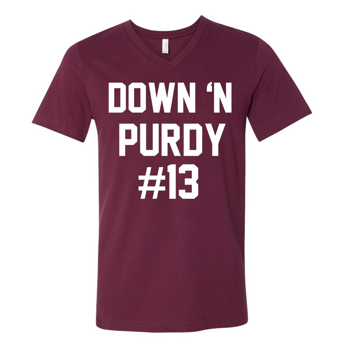 Down 'N Purdy #13 V-Neck T-Shirt