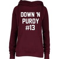 Down 'N Purdy #13 Womens Funnel Neck Pullover Hood