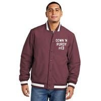 Down 'N Purdy #13 Insulated Varsity Jacket