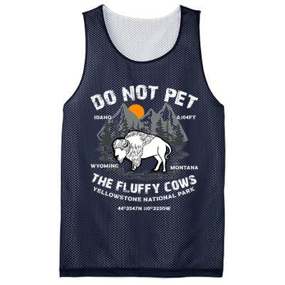Do Not Pet The Fluffy Cows Bison Y.e.l.l.o.w.s.t.o.n.e National Park Mesh Reversible Basketball Jersey Tank
