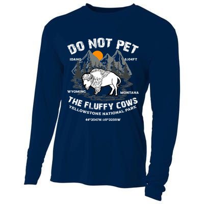 Do Not Pet The Fluffy Cows Bison Y.e.l.l.o.w.s.t.o.n.e National Park Cooling Performance Long Sleeve Crew