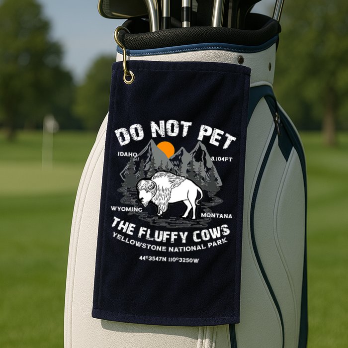 Do Not Pet The Fluffy Cows Bison Y.e.l.l.o.w.s.t.o.n.e National Park Golf Towel