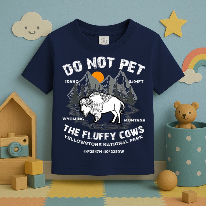 Do Not Pet The Fluffy Cows Bison Y.e.l.l.o.w.s.t.o.n.e National Park Toddler T-Shirt