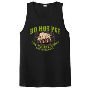 Do Not Pet The Fluffy Cows South Dakota Quote Funny Bison PosiCharge Competitor Tank