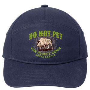 Do Not Pet The Fluffy Cows South Dakota Quote Funny Bison 7-Panel Snapback Hat