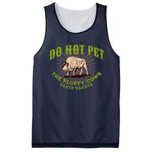 Do Not Pet The Fluffy Cows South Dakota Quote Funny Bison Mesh Reversible Basketball Jersey Tank