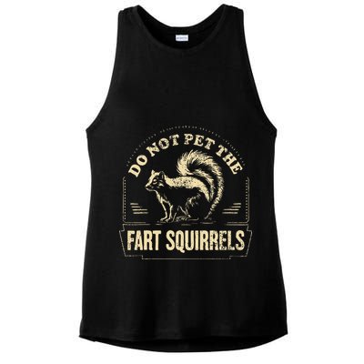 Do Not Pet The Fart Squirrels Ladies PosiCharge Tri-Blend Wicking Tank