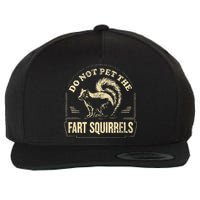 Do Not Pet The Fart Squirrels Wool Snapback Cap
