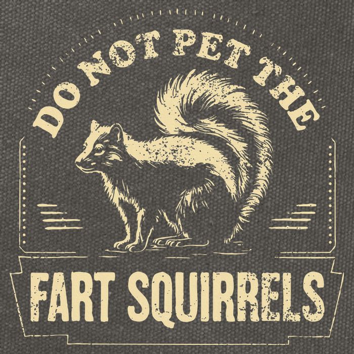 Do Not Pet The Fart Squirrels Cotton Canvas Backpack