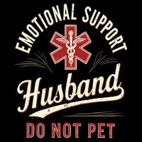Do Not Pet Emotional Support Husband Funny Doggie Tank