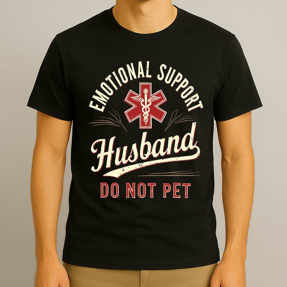Do Not Pet Emotional Support Husband Funny T-Shirt