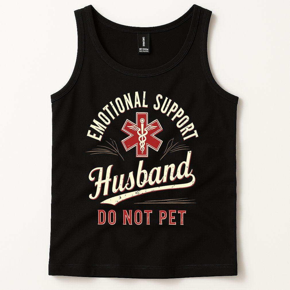 Do Not Pet Emotional Support Husband Funny Tank Top