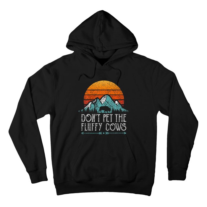 Do Not Pet The Fluffy Cows Funny Bison Buffalo Hoodie