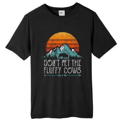 Do Not Pet The Fluffy Cows Funny Bison Buffalo Tall Fusion ChromaSoft Performance T-Shirt