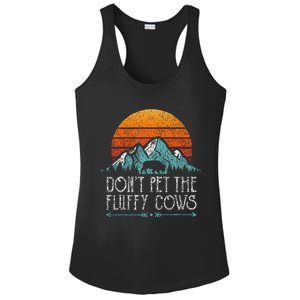 Do Not Pet The Fluffy Cows Funny Bison Buffalo Ladies PosiCharge Competitor Racerback Tank