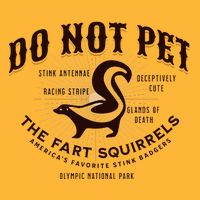 Do Not Pet The Fart Squirrels Skunk National Park Pom Pom 12in Knit Beanie