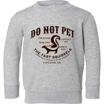 Do Not Pet The Fart Squirrels Skunk National Park Toddler Sweatshirt