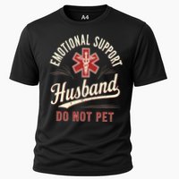 Do Not Pet Emotional Support Husband Funny Cooling Performance Crew T-Shirt