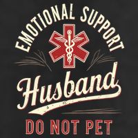 Do Not Pet Emotional Support Husband Funny Golf Towel