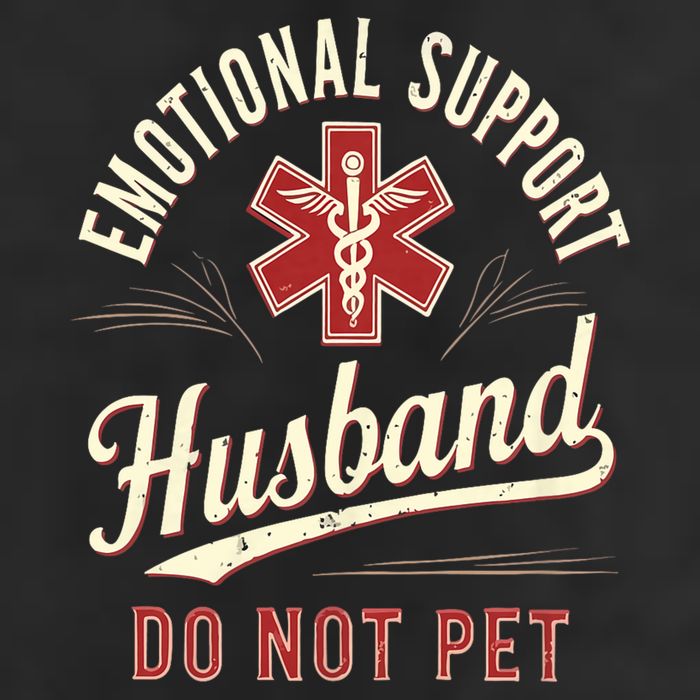 Do Not Pet Emotional Support Husband Funny Golf Towel