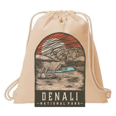 Denali National Park Drawstring Bag