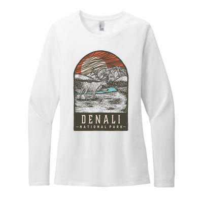 Denali National Park Womens CVC Long Sleeve Shirt