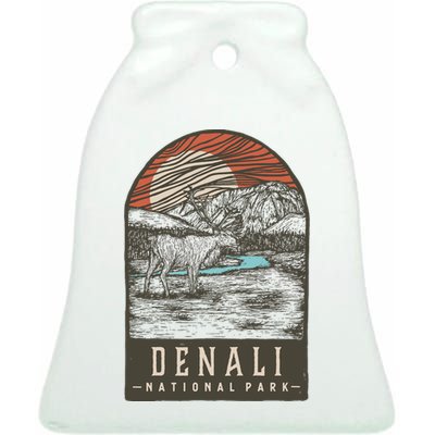 Denali National Park Ceramic Bell Ornament