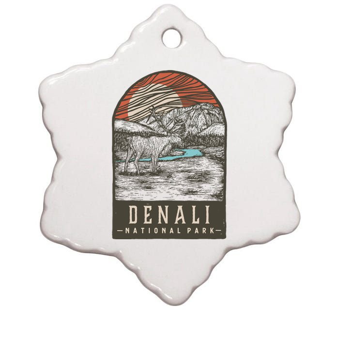 Denali National Park Ceramic Star Ornament