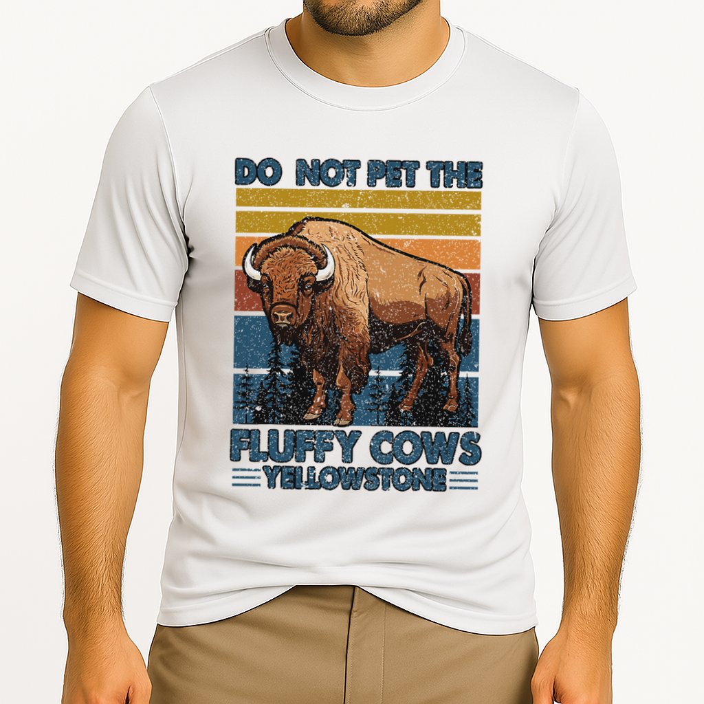Do Not Pet The Fluffy Cows Buffalo & Bison Yellowstone Park Performance Shirt