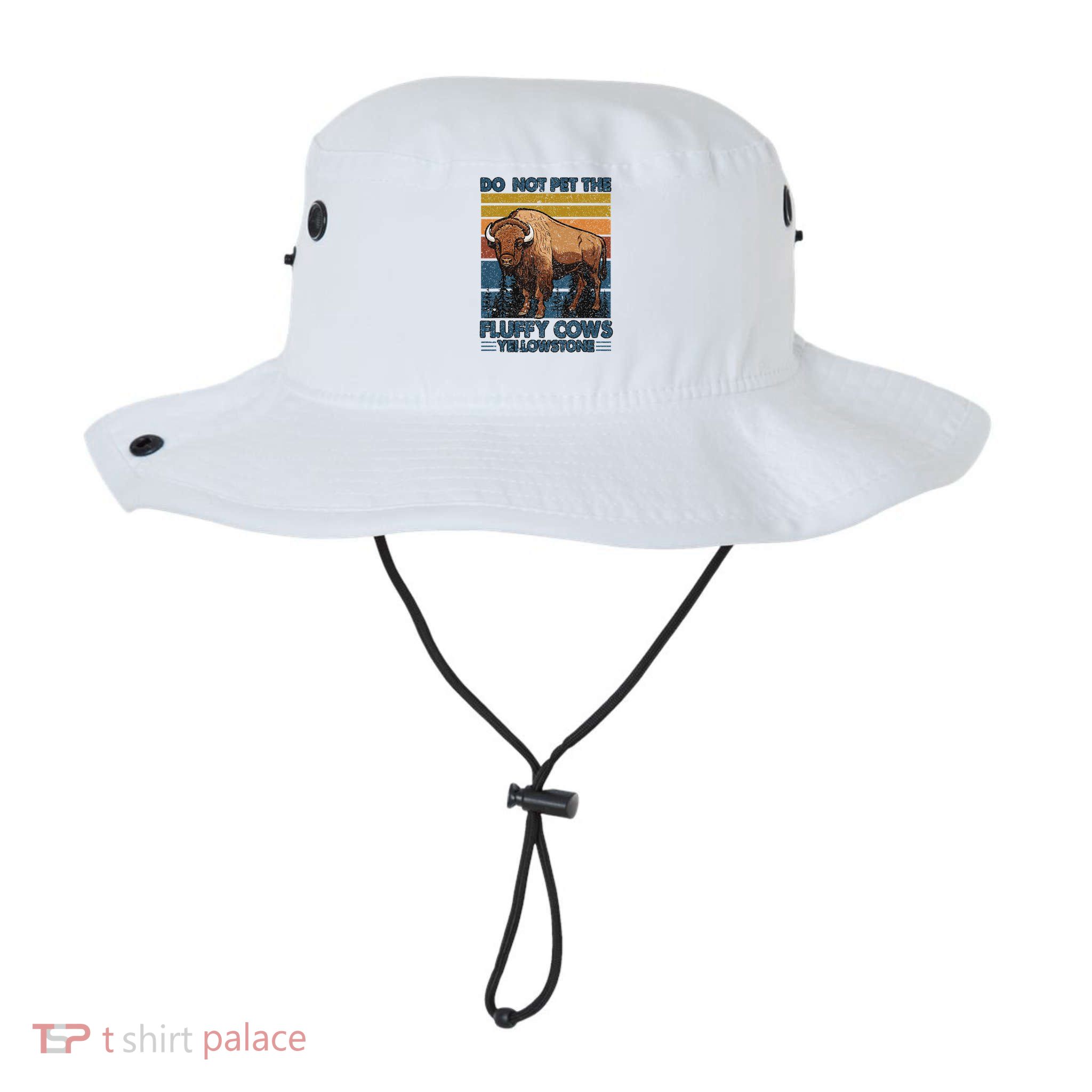 Do Not Pet The Fluffy Cows Buffalo & Bison Yellowstone Park Bucket Hat