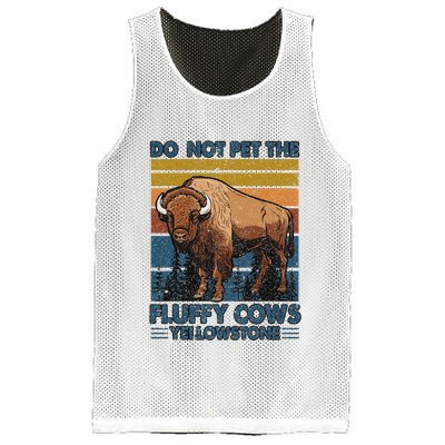 Do Not Pet The Fluffy Cows Buffalo & Bison Yellowstone Park Mesh Reversible Basketball Jersey Tank