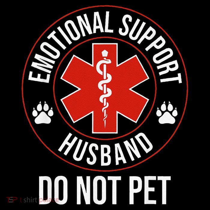 Do Not Pet Emotional Support Husband Humor Drawstring Bag