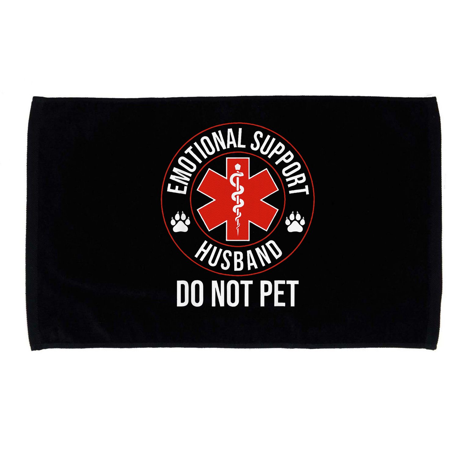 Do Not Pet Emotional Support Husband Humor Microfiber Hand Towel