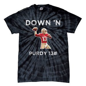 Down 'N Purdy 13 Brock Purdy American Football Quarterback Tie-Dye T-Shirt