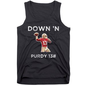 Down 'N Purdy 13 Brock Purdy American Football Quarterback Tank Top